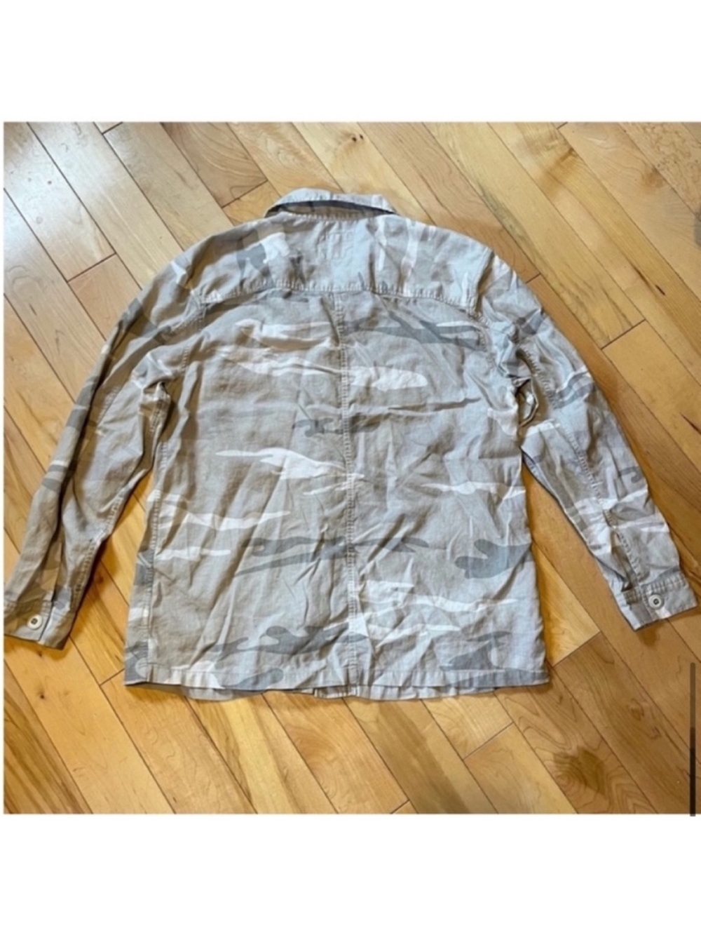 Rails Everett Desert Camo linen blend long sleeve button down collared shirt M - Picture 9 of 10